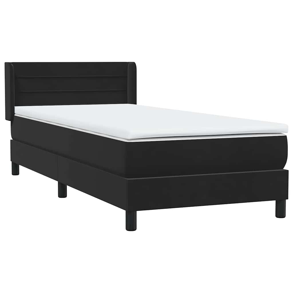 Box spring krevet s madracem crni 90x210 cm baršunasti