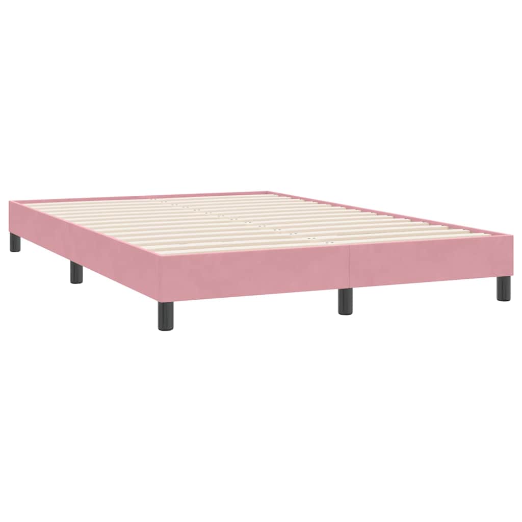 Box Spring krevet s madracem ružičasti 140x220 cm baršun