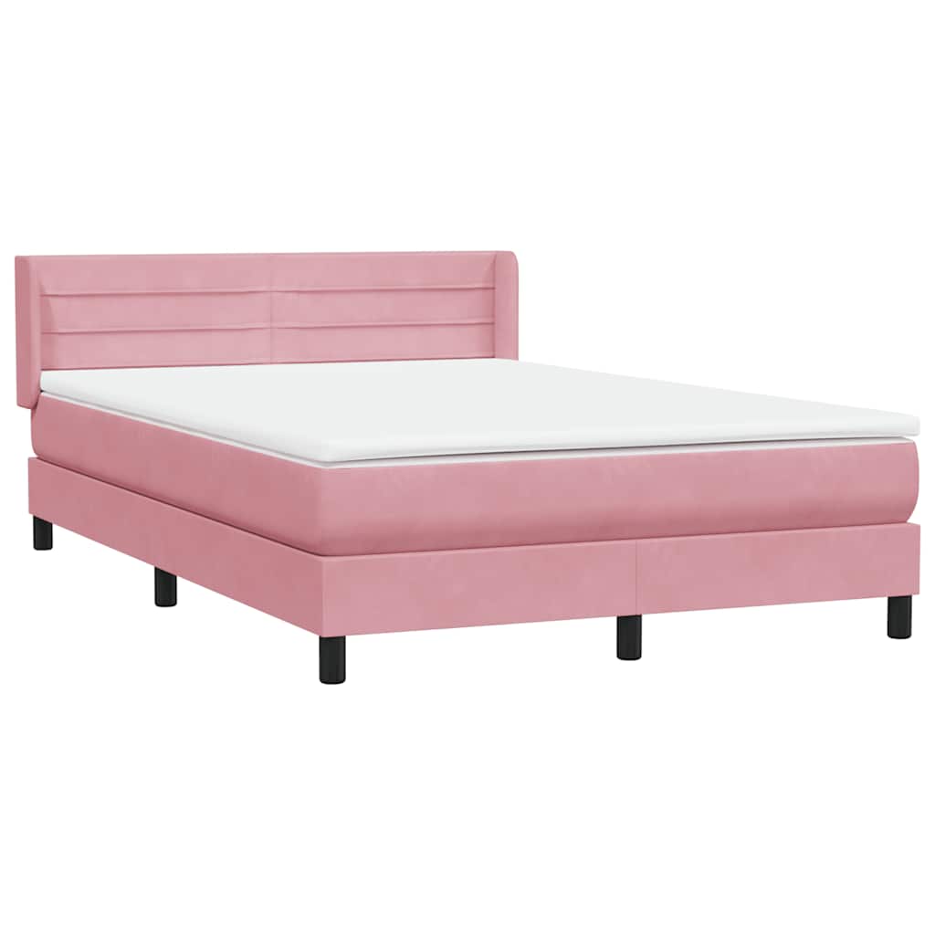 Box Spring krevet s madracem ružičasti 160x220 cm baršun