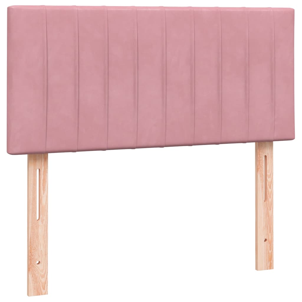 Box Spring krevet s madracem ružičasti 90x210 cm samt