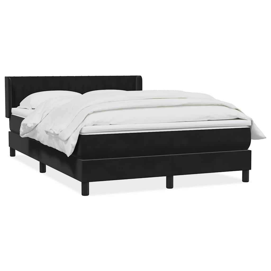 Box spring krevet s madracem crni 160x210 cm baršunasti