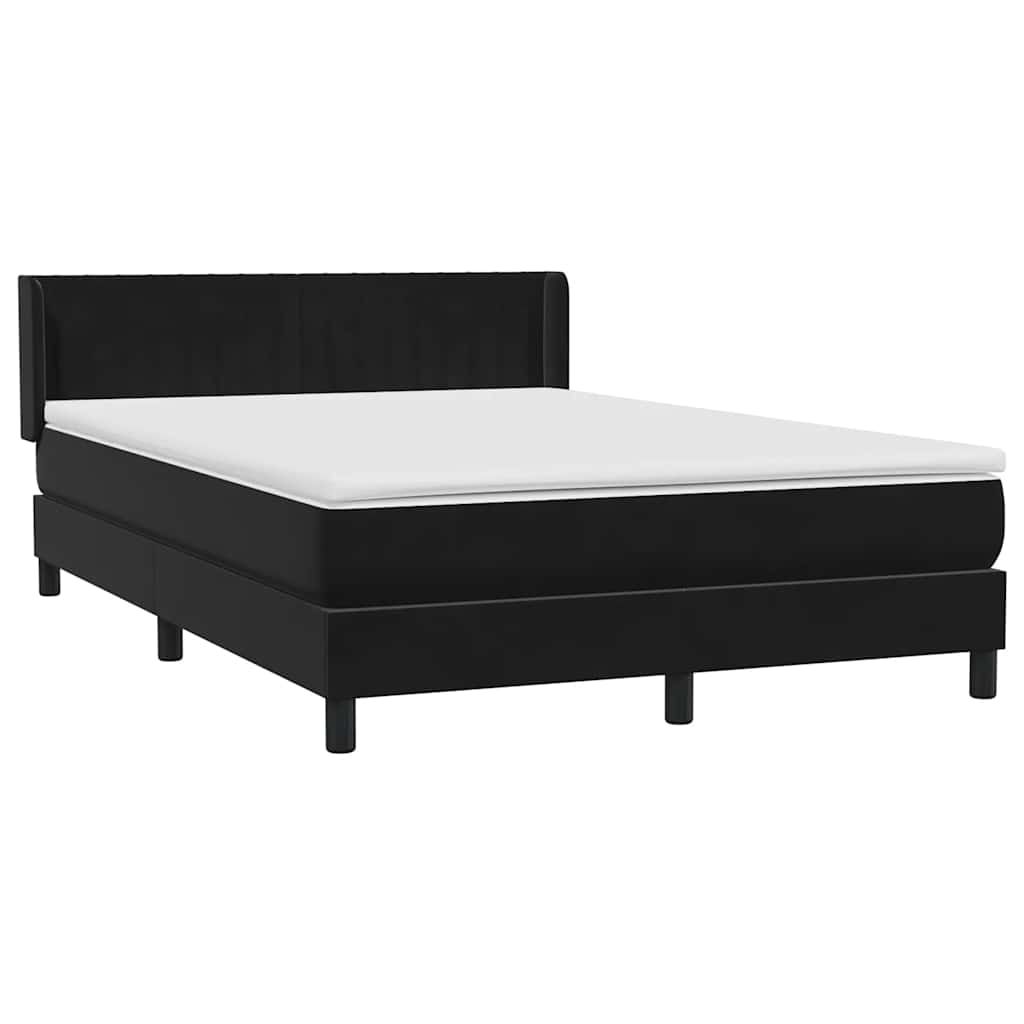 Box spring krevet s madracem crni 160x210 cm baršunasti