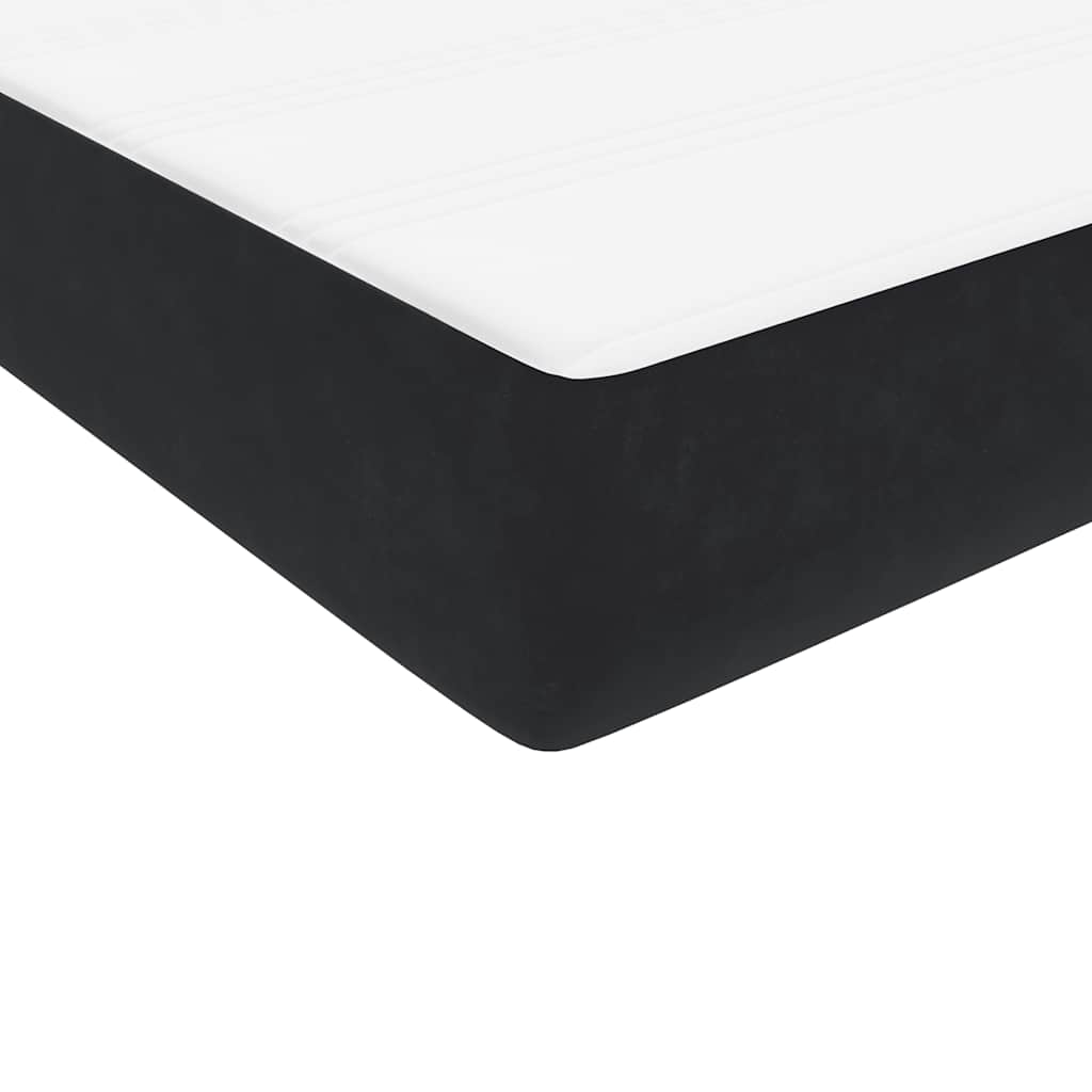 Box spring krevet s madracem crni 160x210 cm baršunasti