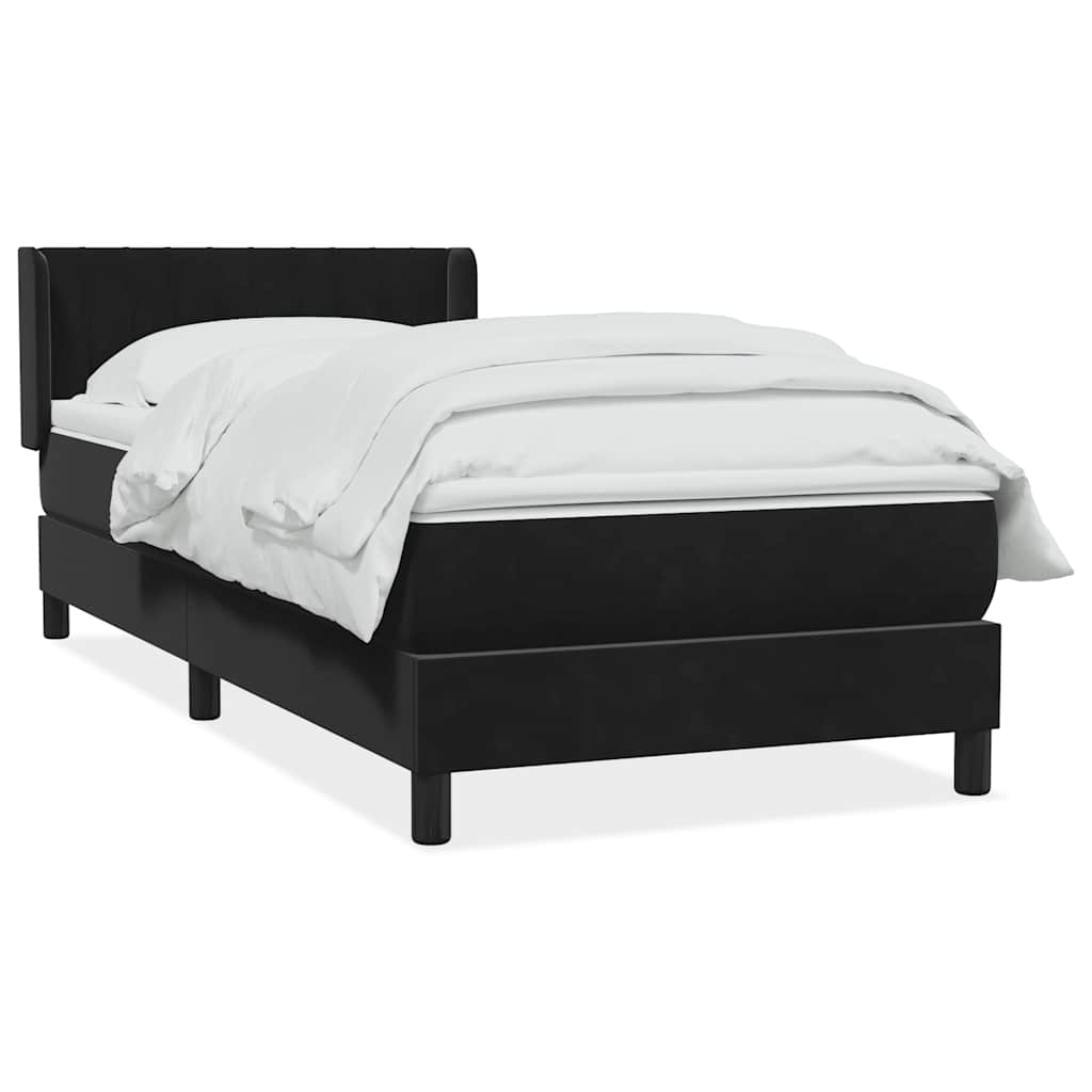 Box spring krevet s madracem crni 80 x 220 cm baršunasti