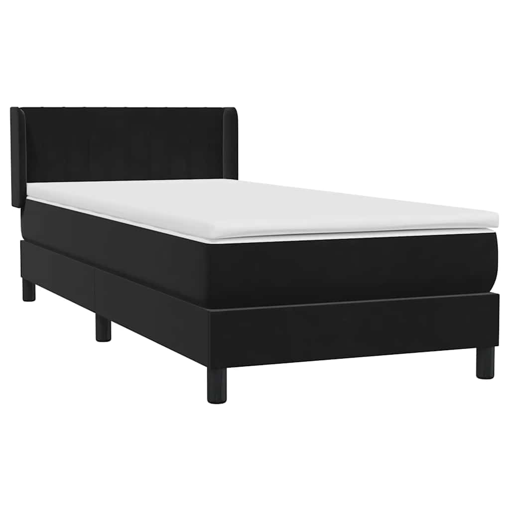 Box spring krevet s madracem crni 80 x 220 cm baršunasti