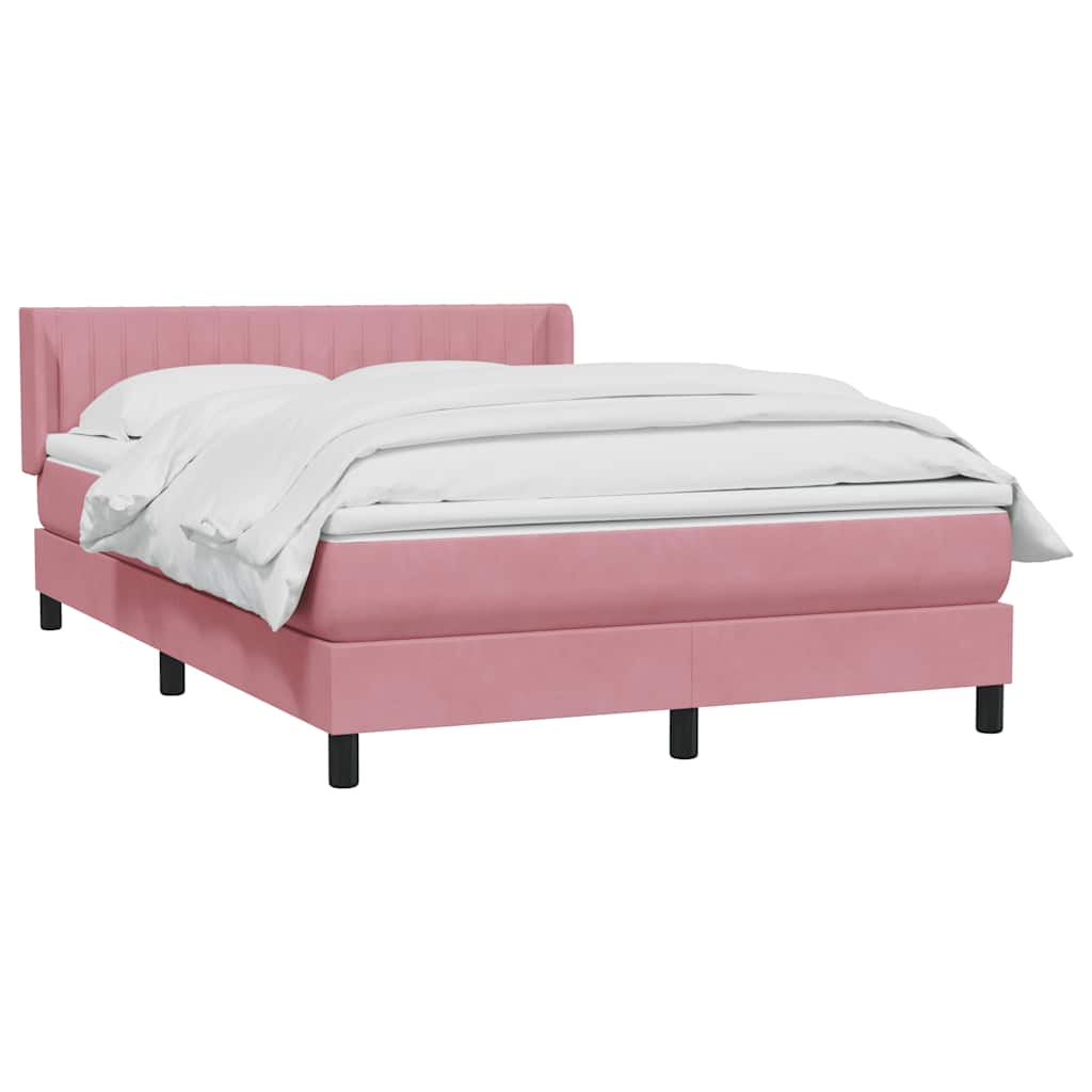 Box Spring krevet s madracem ružičasti 160x220 cm baršun