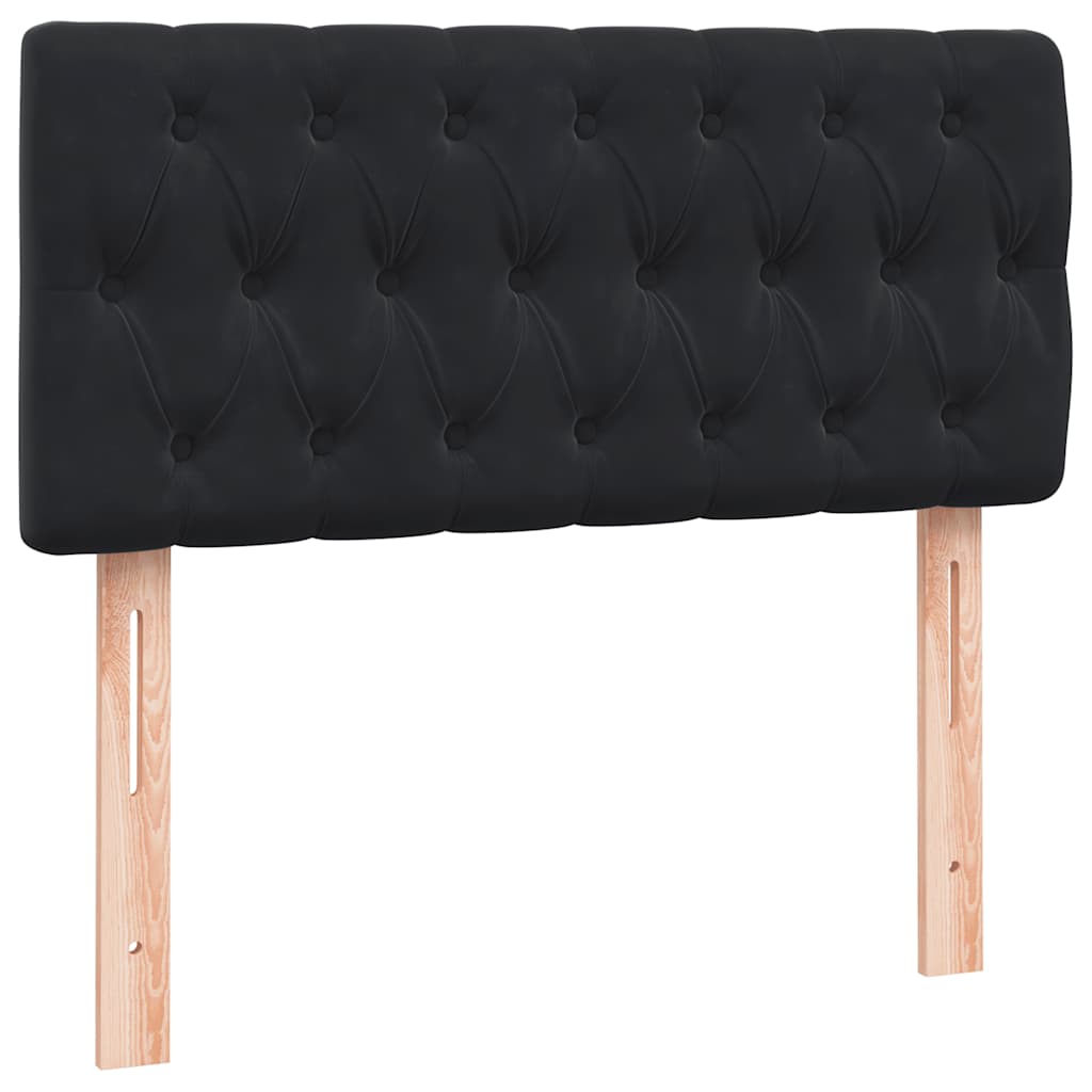 Box spring krevet s madracem crni 90x210 cm baršunasti