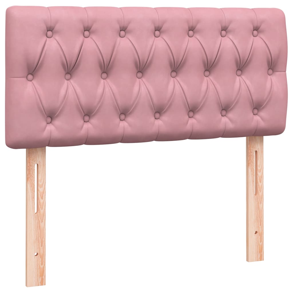Box Spring krevet s madracem ružičasti 90x210 cm samt