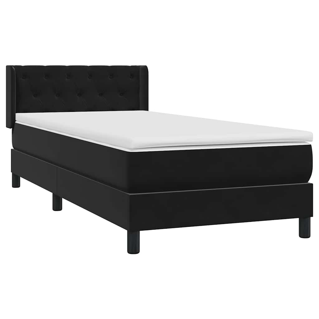 Box spring krevet s madracem crni 80 x 220 cm baršunasti