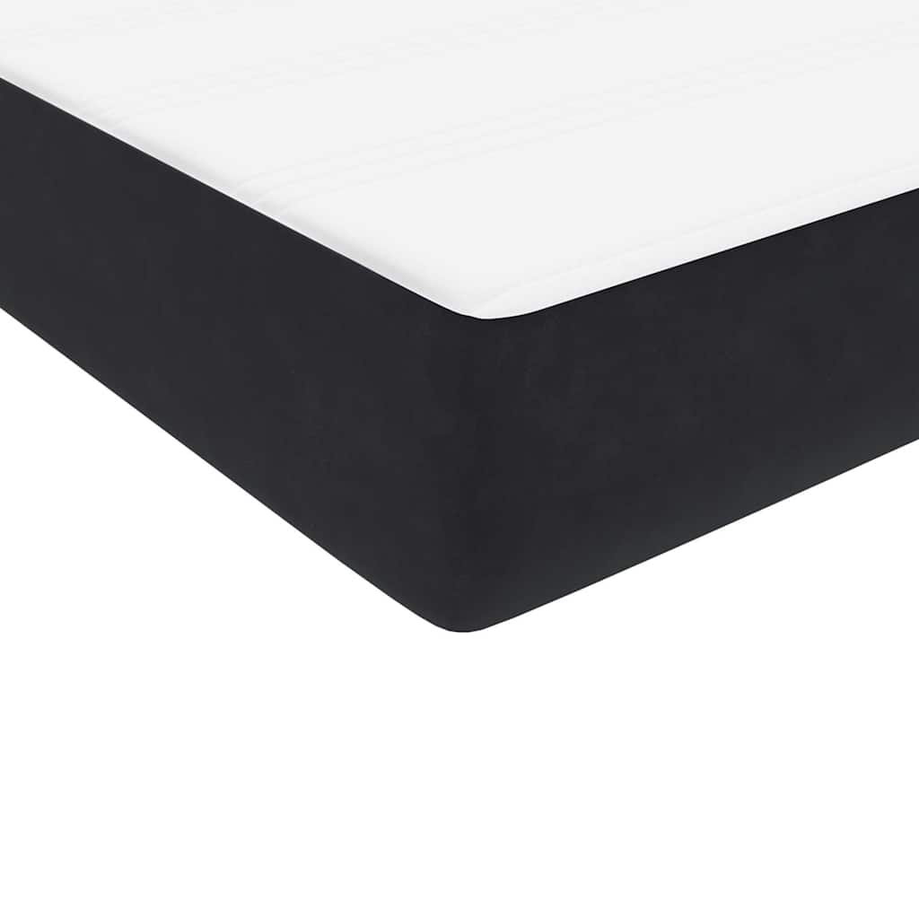 Box spring krevet s madracem crni 80 x 220 cm baršunasti