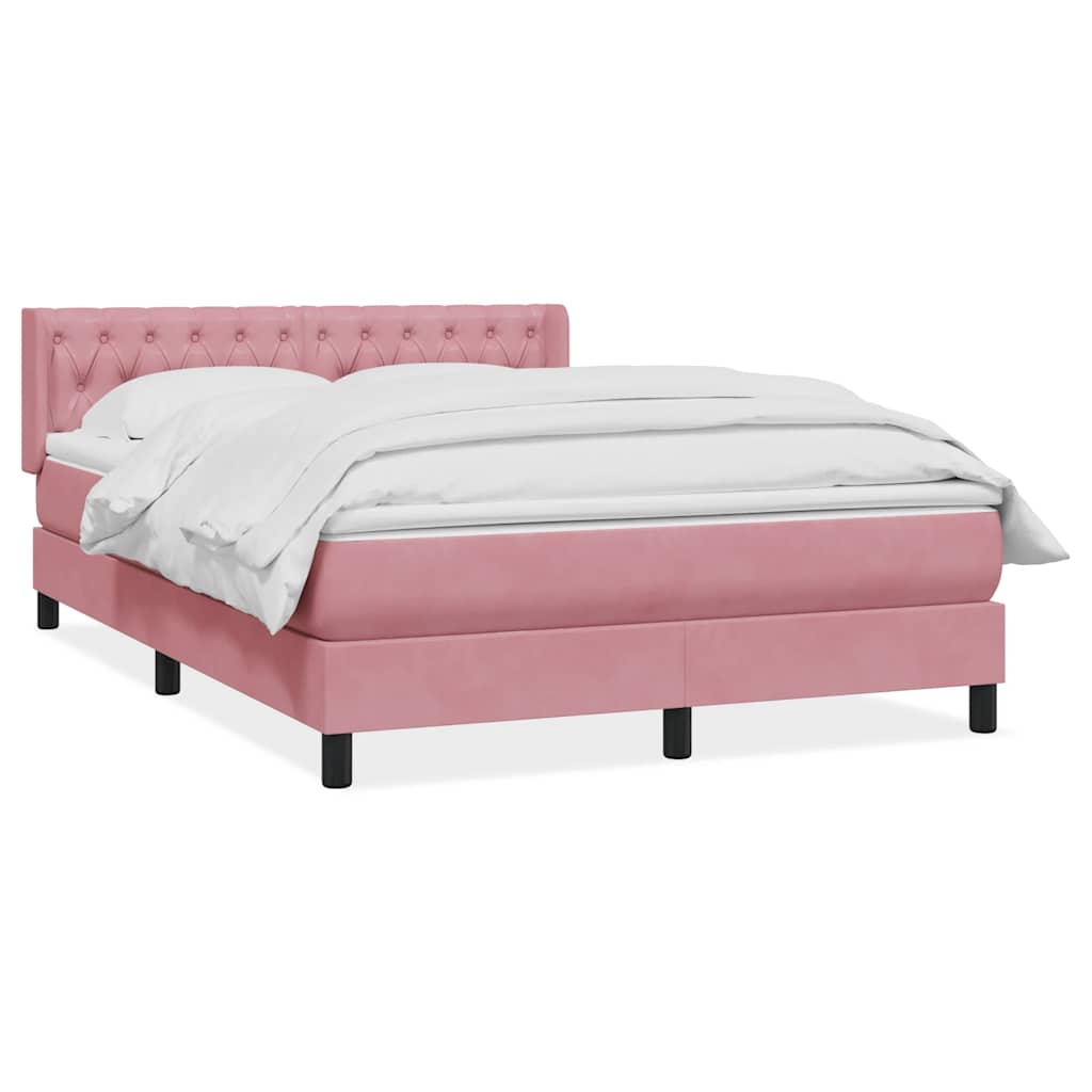Box Spring krevet s madracem ružičasti 160x220 cm baršun