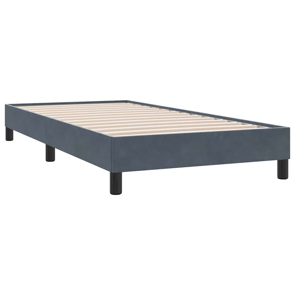 Box Spring krevet s madracem tamno sivi 80x210 cm baršun