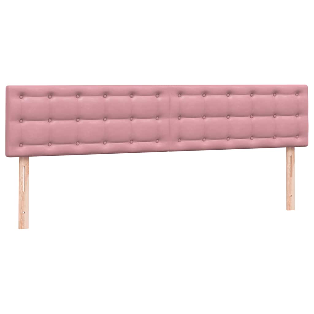 Krevet s oprugama i madracem ružičasti 180x210 cm baršunasti