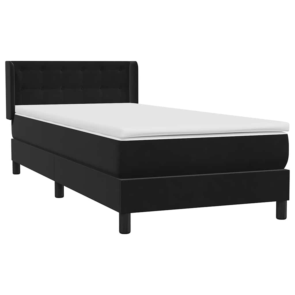 Box spring krevet s madracem crni 80 x 220 cm baršunasti