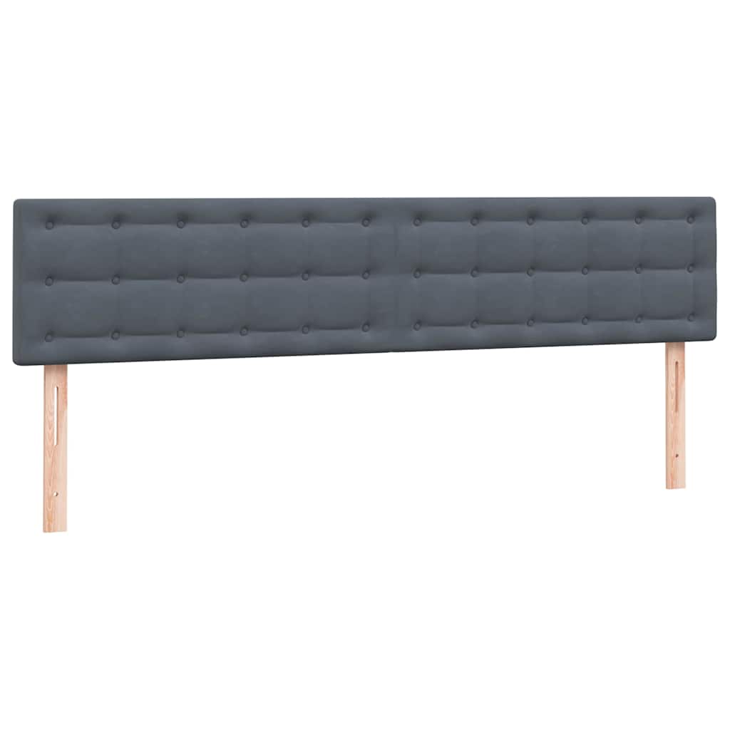 Box spring krevet s madracem tamnosivi 180x220 cm baršunasti