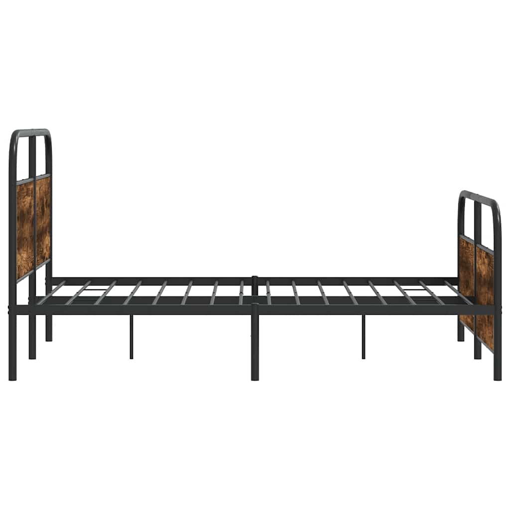 Metalni okvir kreveta bez madraca boja hrasta 140x190 cm