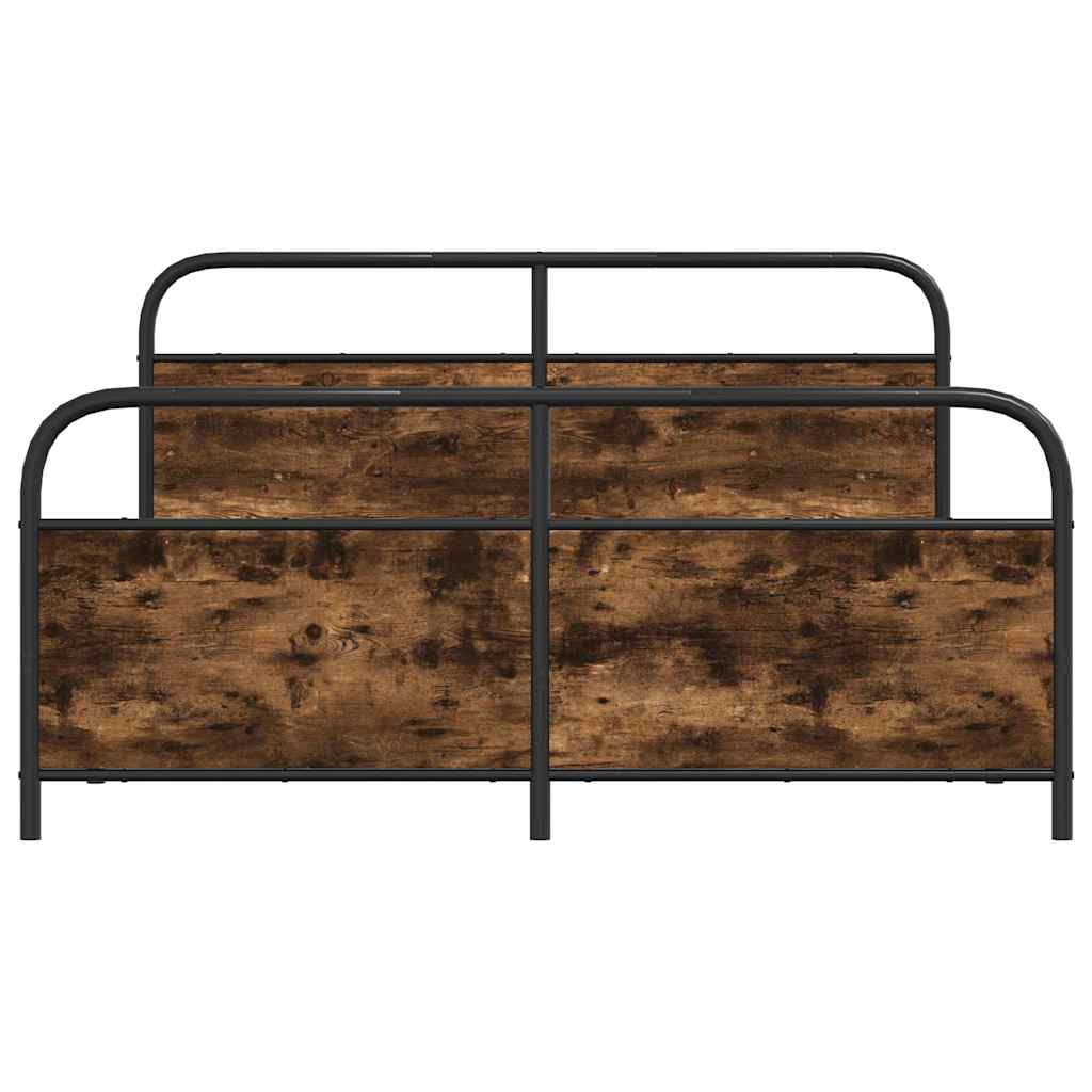 Metalni okvir kreveta bez madraca boja hrasta 183x213 cm