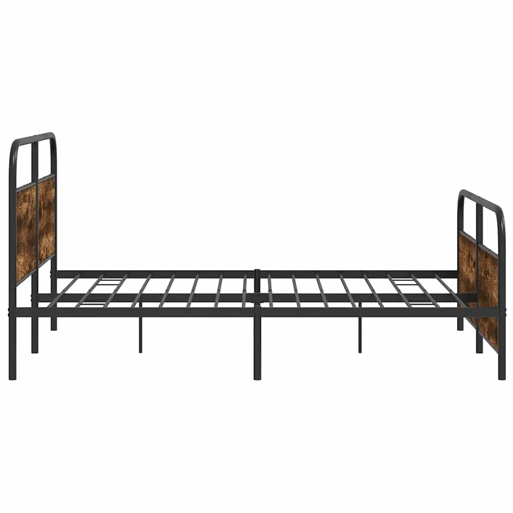 Metalni okvir kreveta bez madraca boja hrasta 193x203 cm