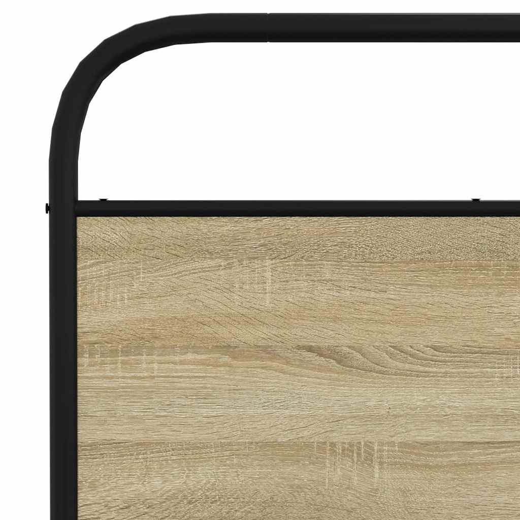 Metalni okvir kreveta bez madraca boja hrasta sonome 180x200 cm