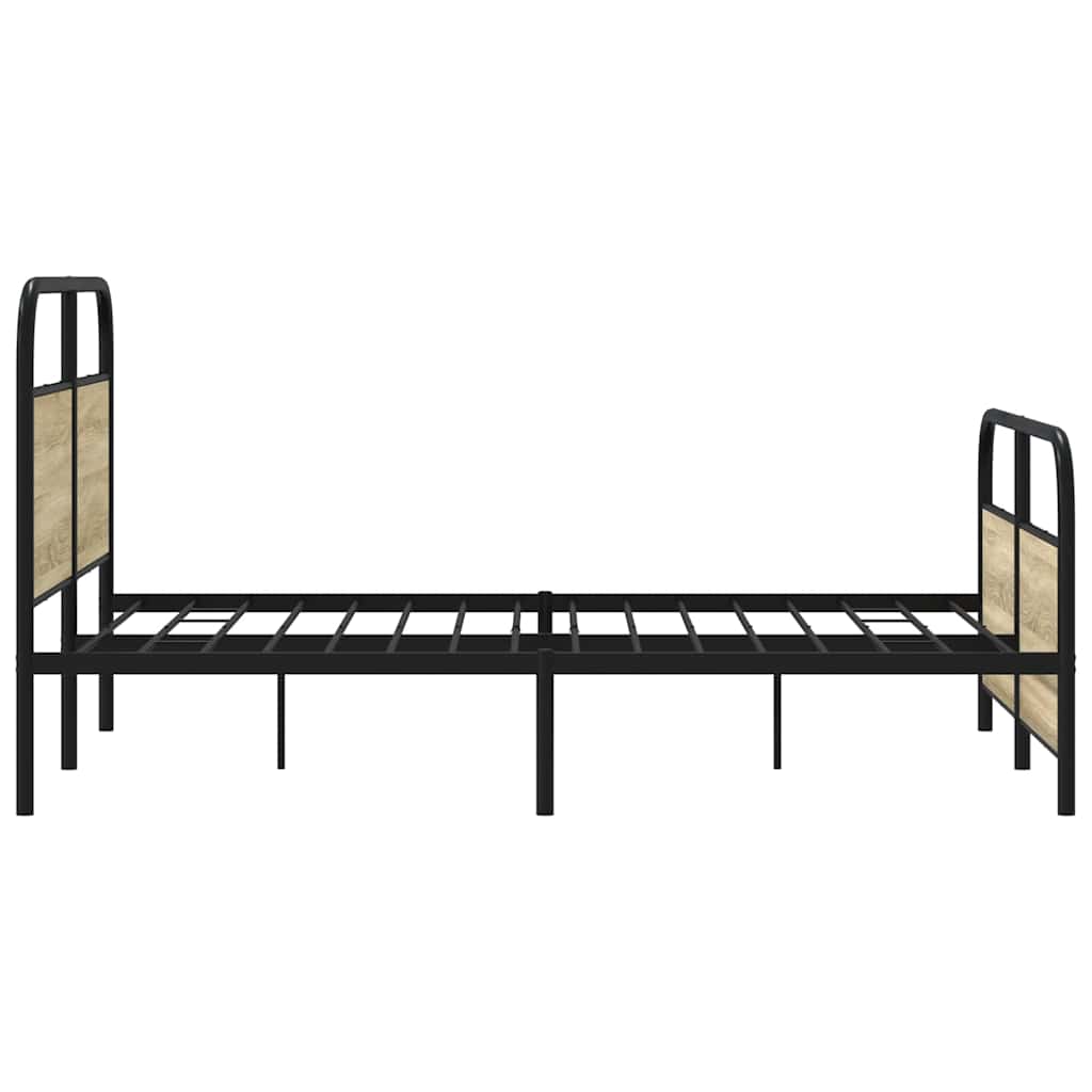 Metalni okvir kreveta bez madraca boja hrasta sonome 137x190 cm
