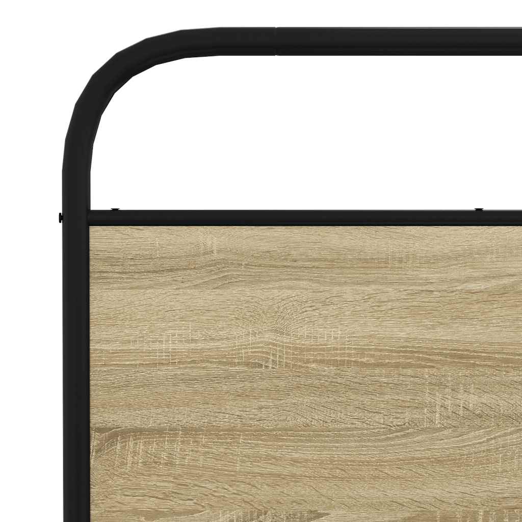 Metalni okvir kreveta bez madraca boja hrasta sonome 200x200 cm