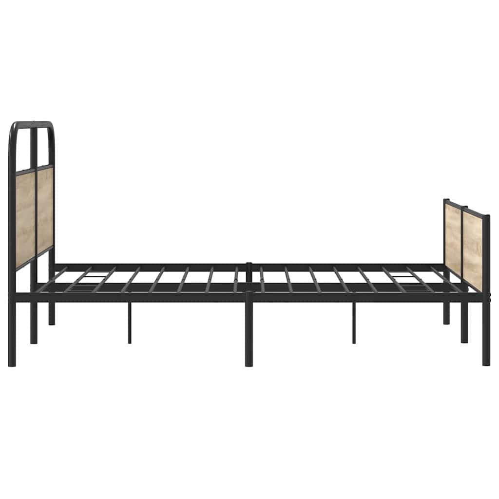 Metalni okvir kreveta bez madraca boja hrasta 180x200 cm