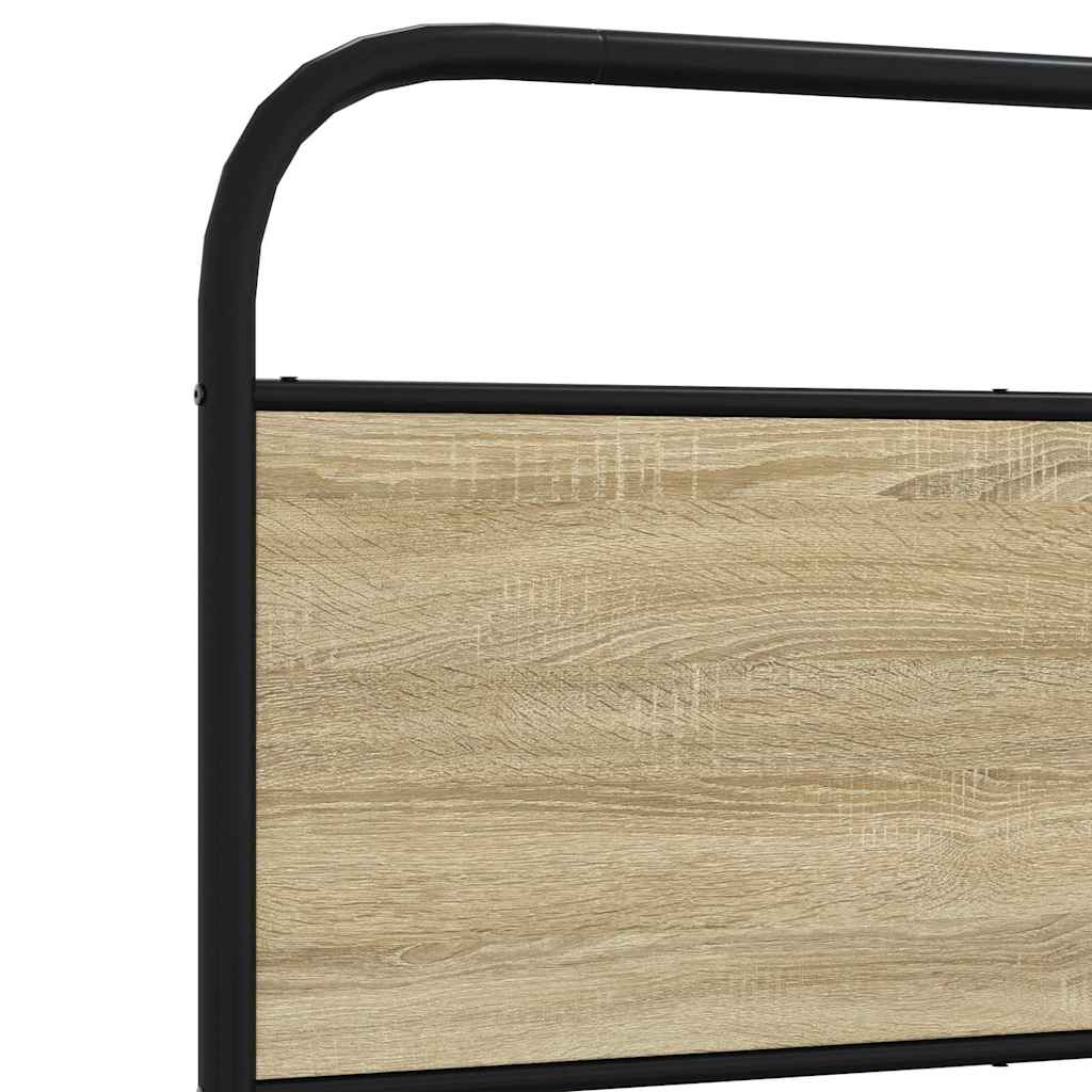 Metalni okvir kreveta bez madraca boja hrasta sonome 183x213 cm