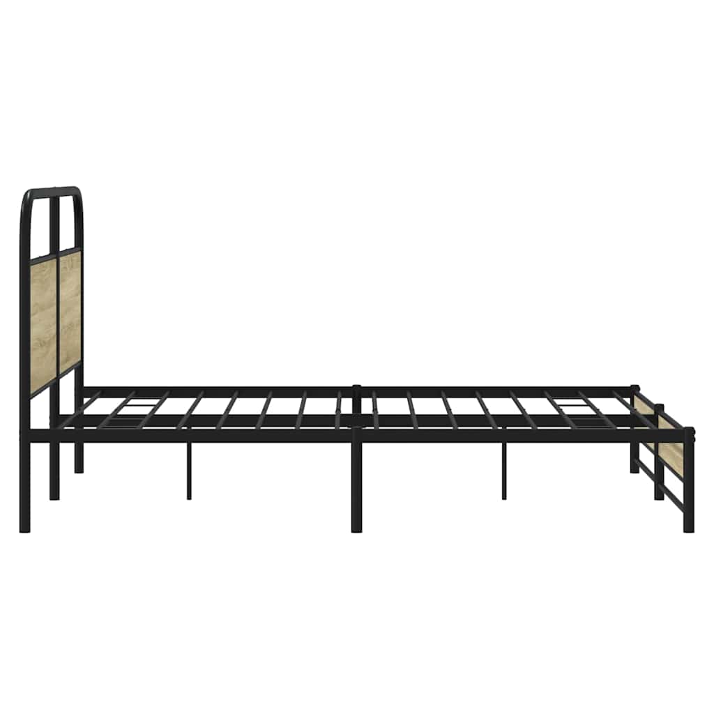 Metalni okvir kreveta bez madraca boja hrasta sonome 160x200 cm