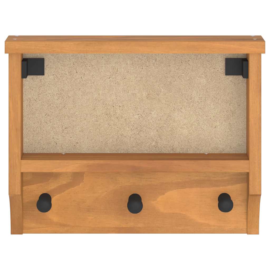 Zidna vješalica za kapute SANDNES 45x12x35 cm Masivno drvo bor