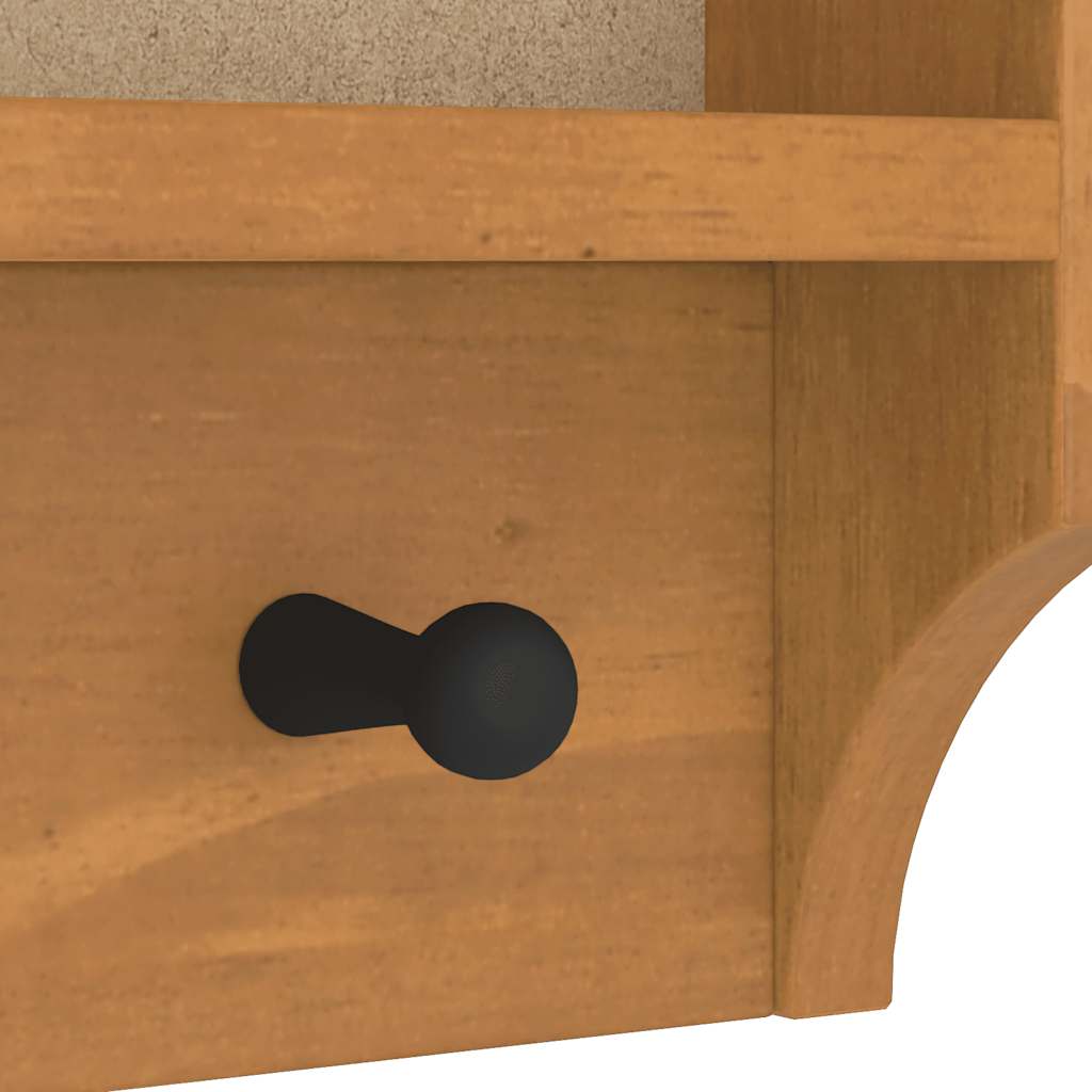 Zidna vješalica za kapute SANDNES 45x12x35 cm Masivno drvo bor