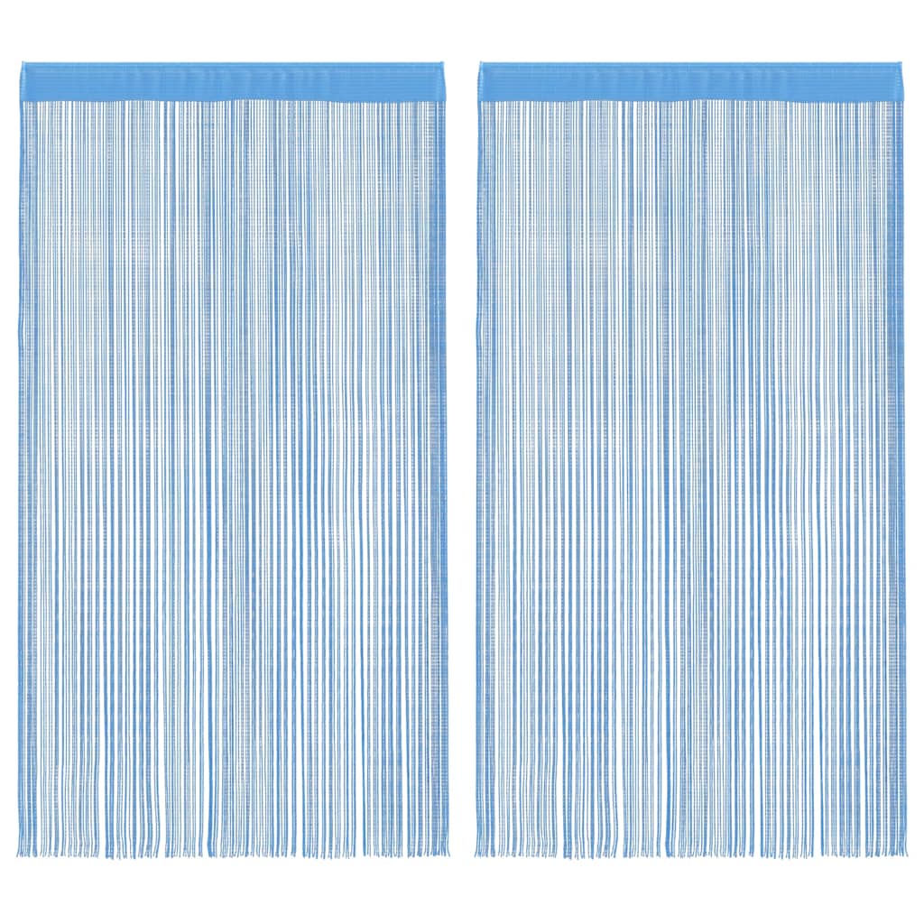 Nižaste zavjese 2 kom svijetloplave 140x250 cm