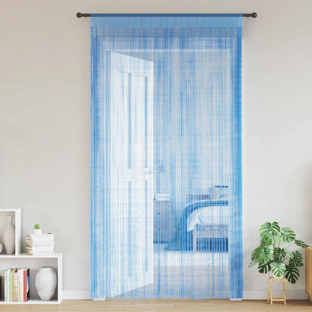 Nižaste zavjese 2 kom svijetloplave 140x250 cm