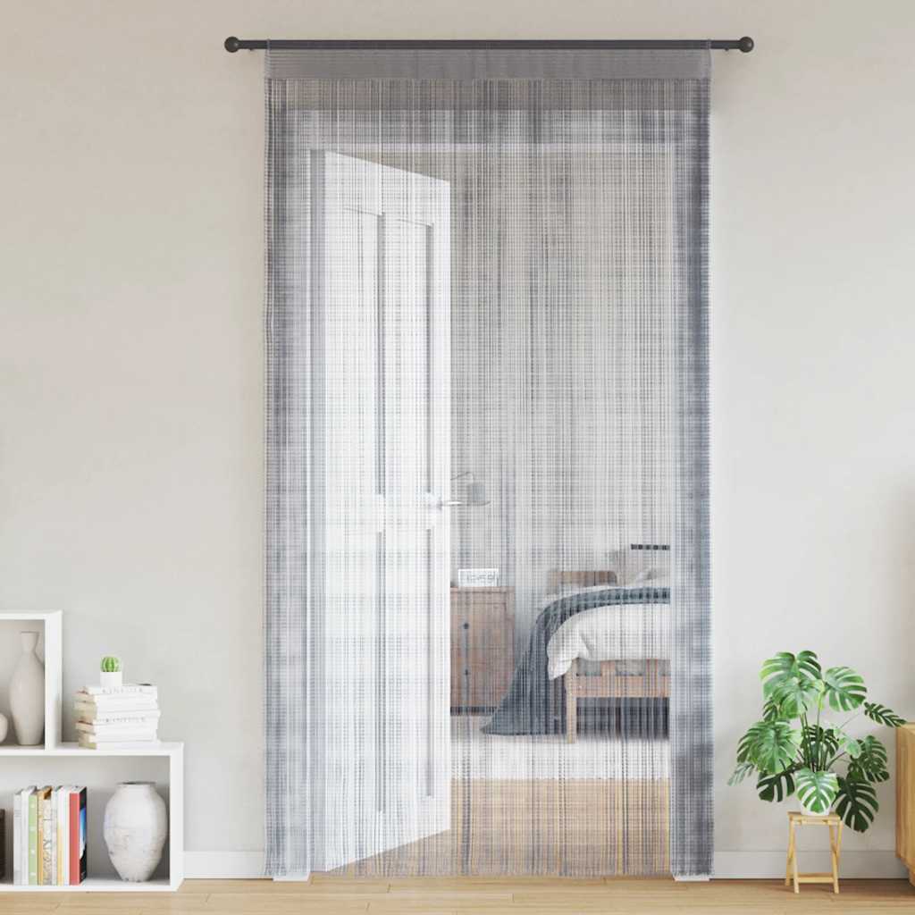 Nižaste zavjese 2 kom svijetlo sive 100x250 cm