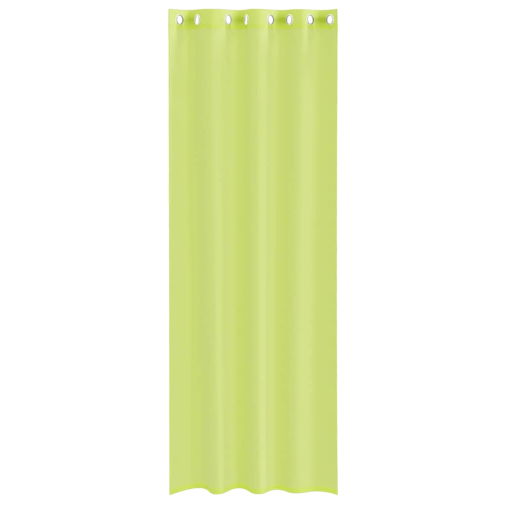 Voile zavjese s ušicama 2 kom zelene boje jabuke 140x300 cm
