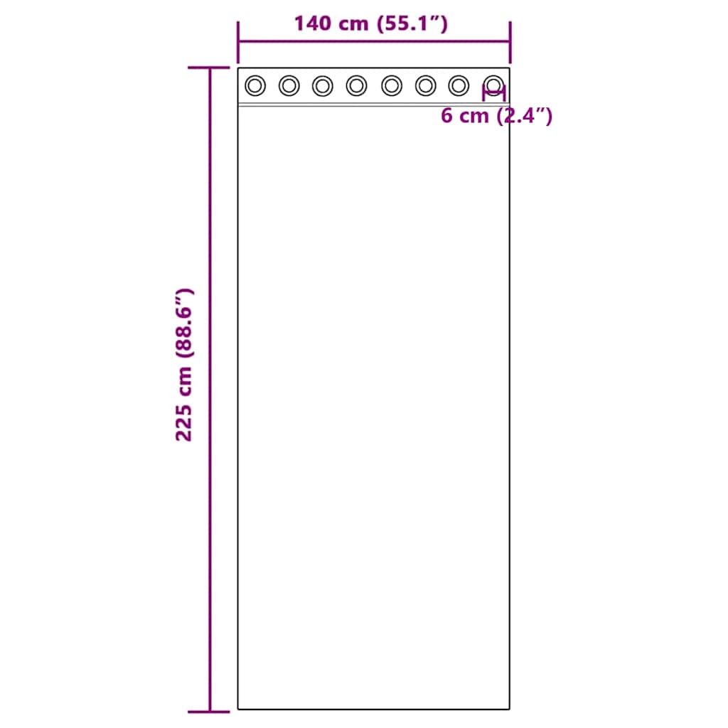 Voile zavjese s ušicama 2 kom smeđe 140x225 cm