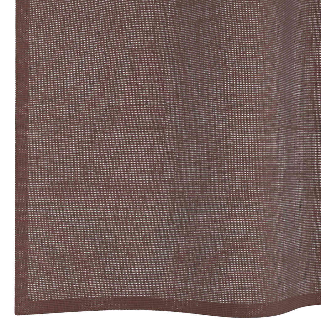 Voile zavjese s ušicama 2 kom smeđe 140x245 cm
