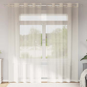 Voile zavjese s ušicama 2 kom krem 140x225 cm