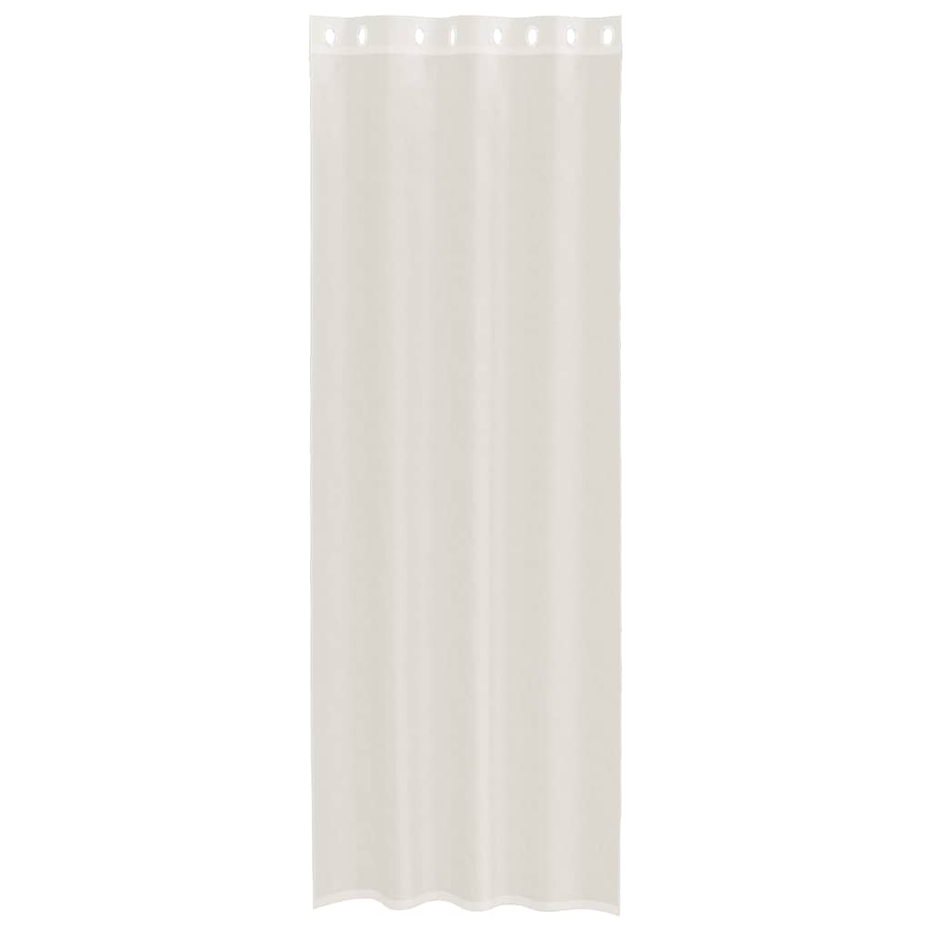 Voile zavjese s ušicama 2 kom krem 140x260 cm