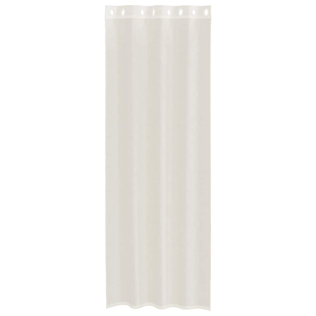 Voile zavjese s ušicama 2 kom krem 140x300 cm