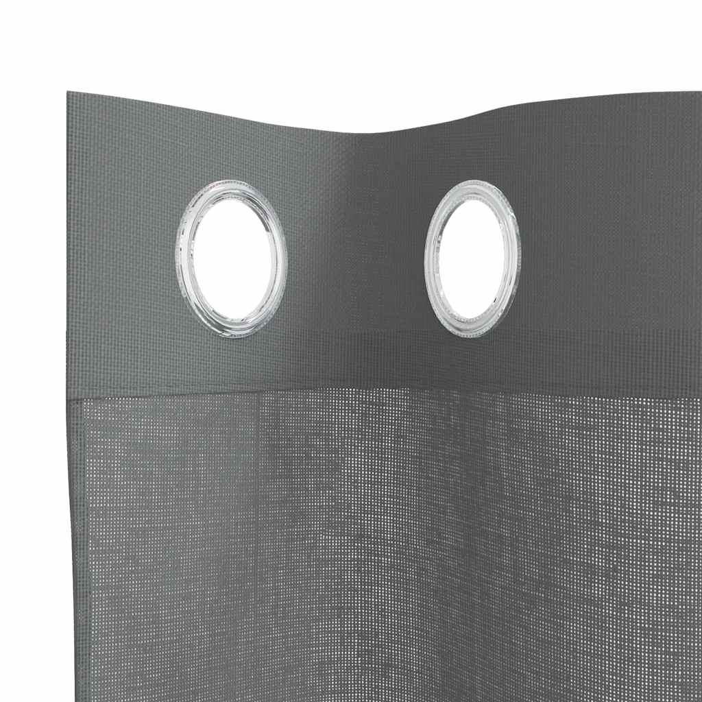 Voile zavjese s ušicama 2 kom tamnosive 140x175 cm