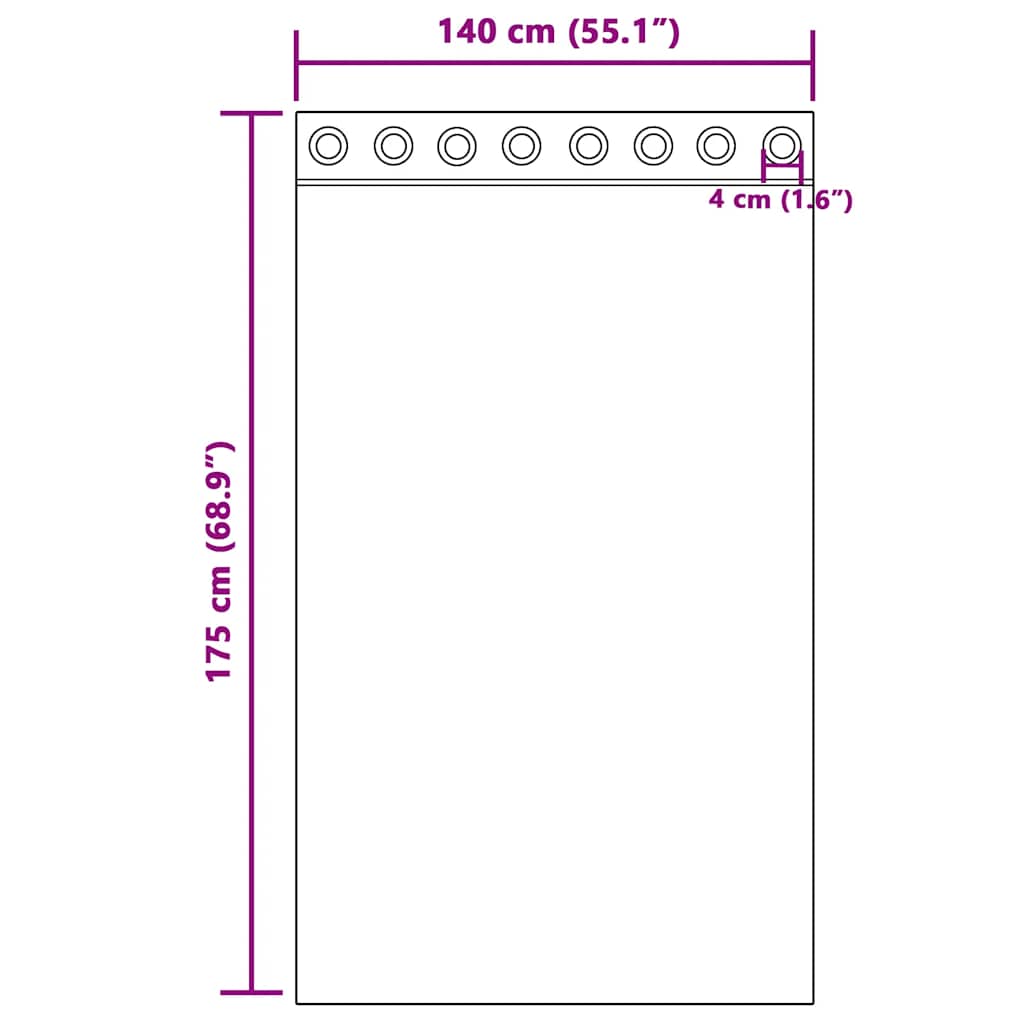 Voile zavjese s ušicama 2 kom svijetlo ružičaste 140x175 cm