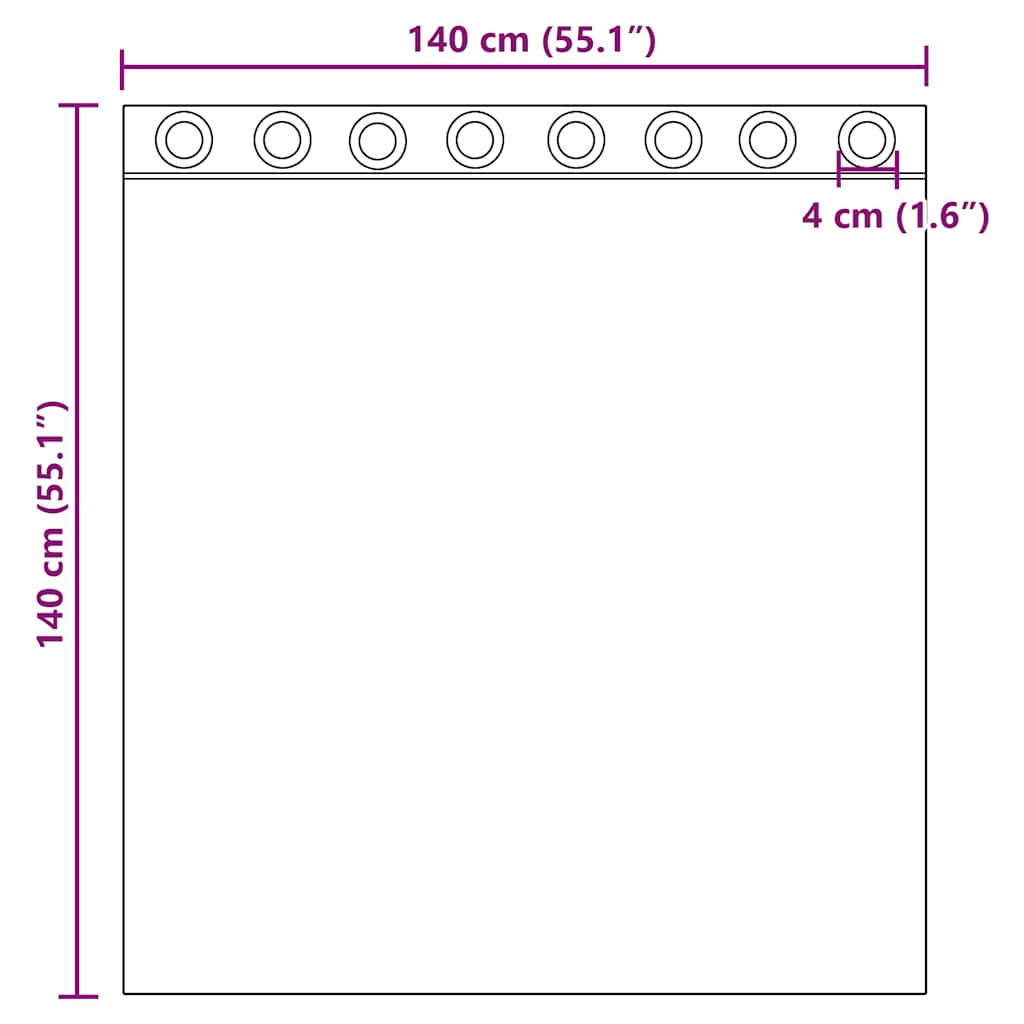 Voile zavjese s ušicama 2 kom narančaste 140x140 cm