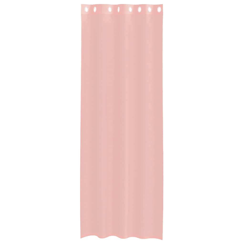 Voile zavjese s ušicama 2 kom narančaste 140x260 cm