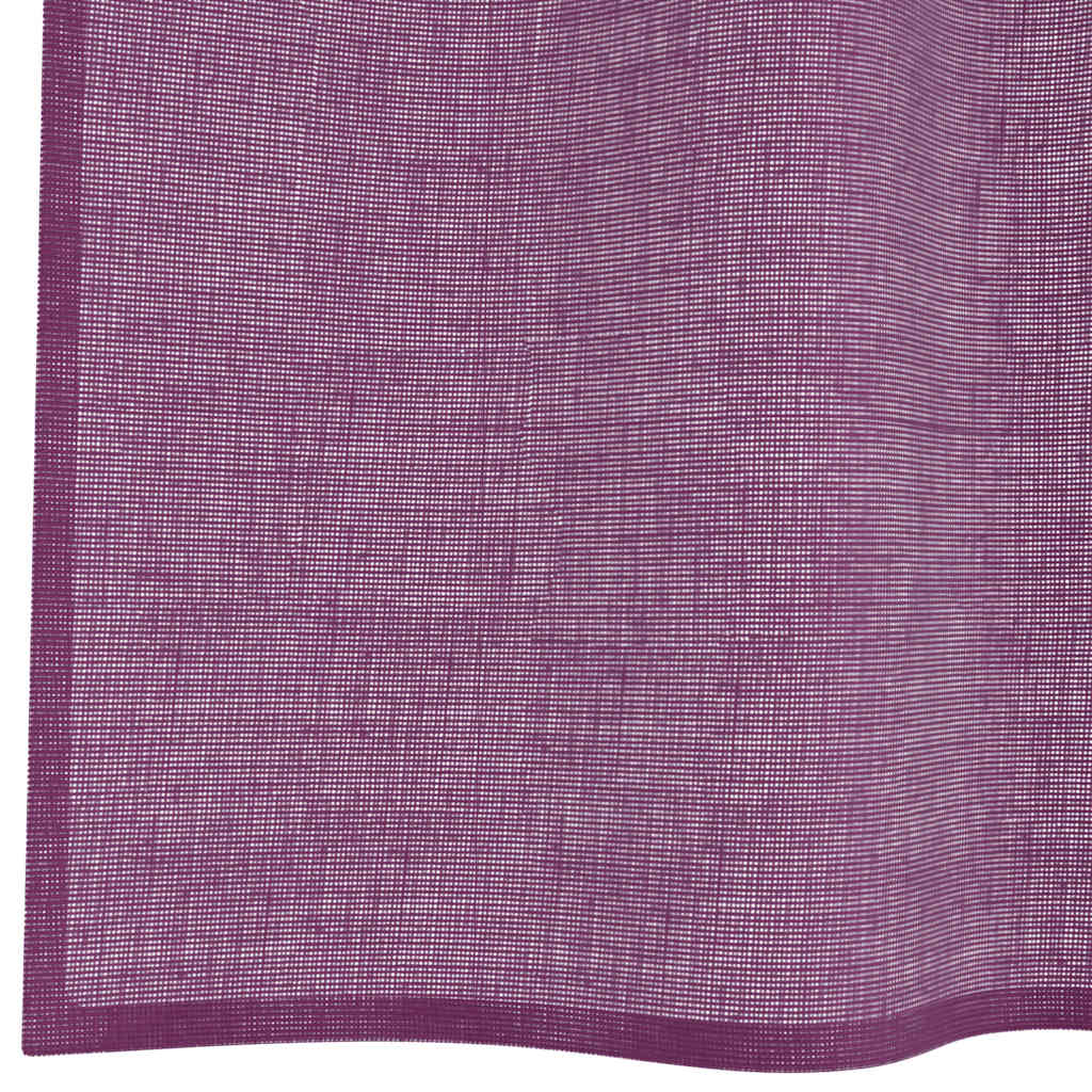 Voile zavjese s ušicama 2 kom ljubičaste 140x260 cm