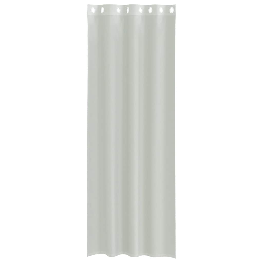 Voile zavjese s ušicama 2 kom svijetlosive 140x260 cm