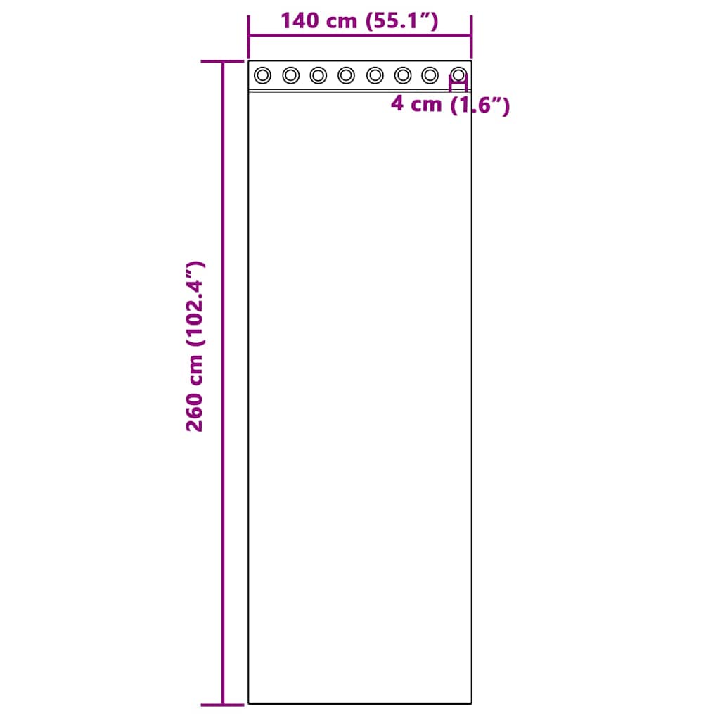Voile zavjese s ušicama 2 kom svijetlosive 140x260 cm