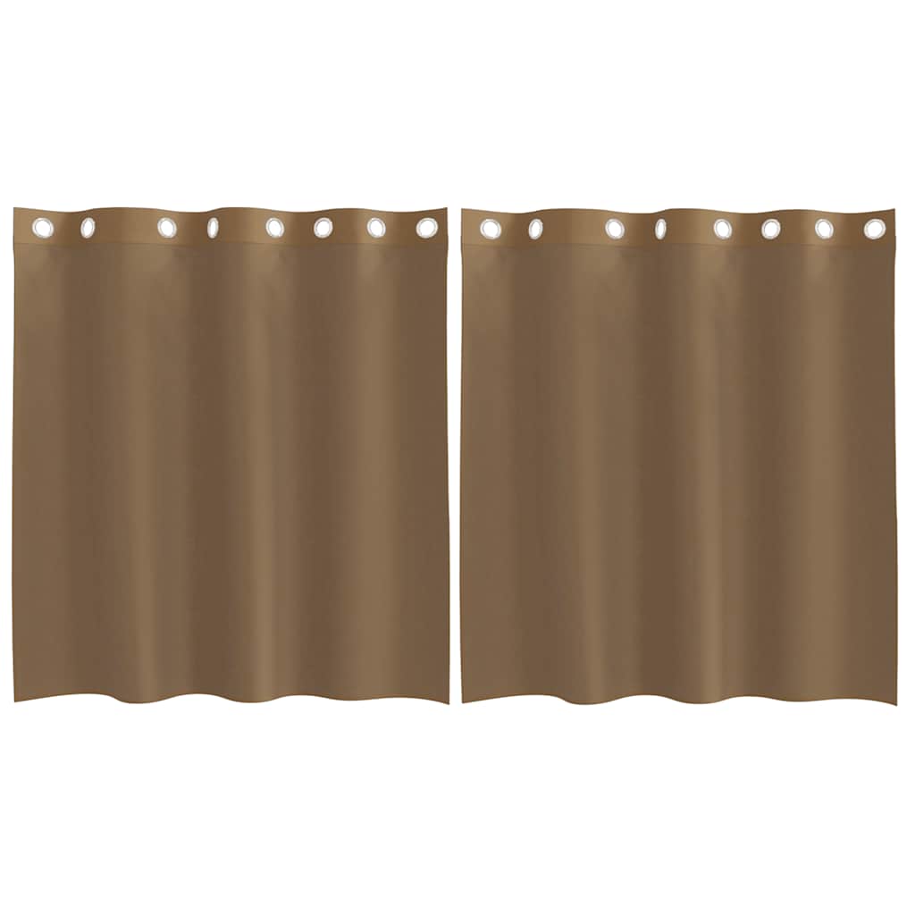 Voile zavjese s ušicama 2 kom svijetlosmeđe
