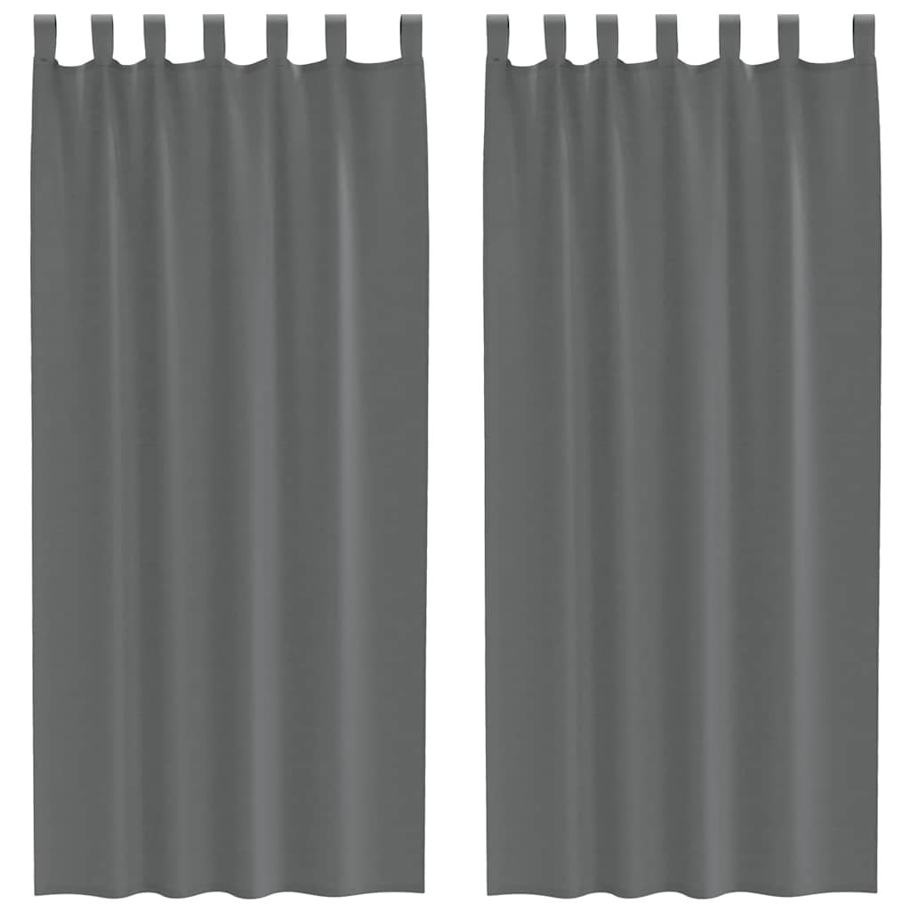 Voile zavjese s petljama 2 kom tamnosive 140x225 cm