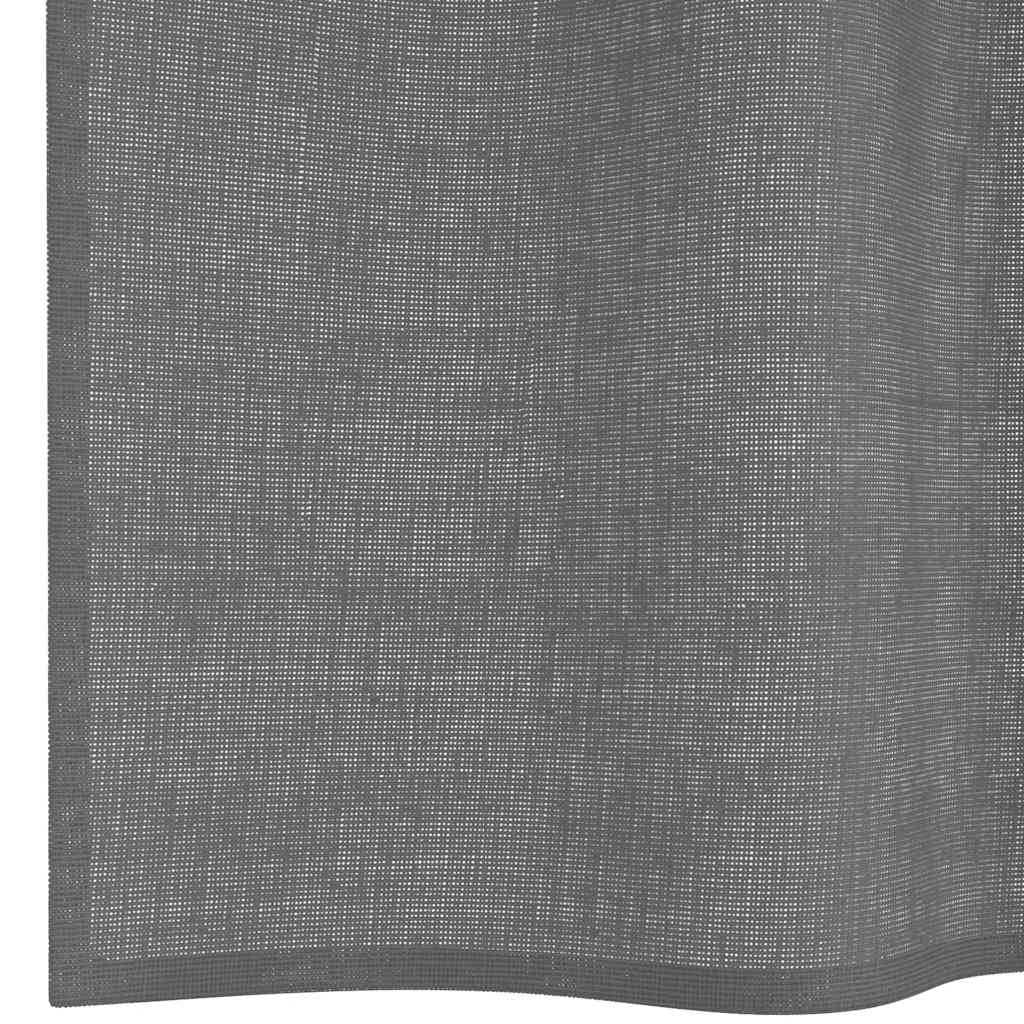 Voile zavjese s petljama 2 kom tamnosive 140x225 cm