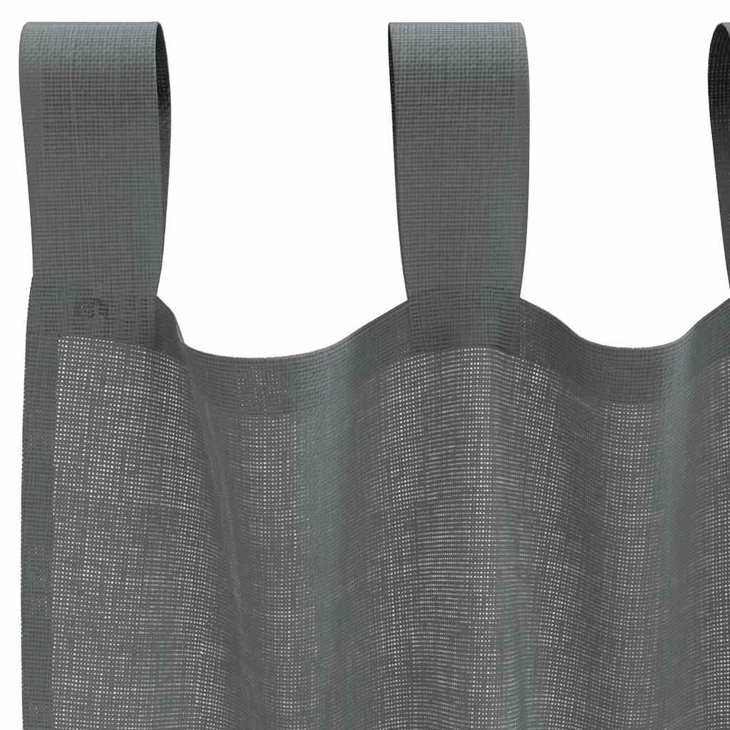 Voile zavjese s petljama 2 kom tamnosive 140x260 cm